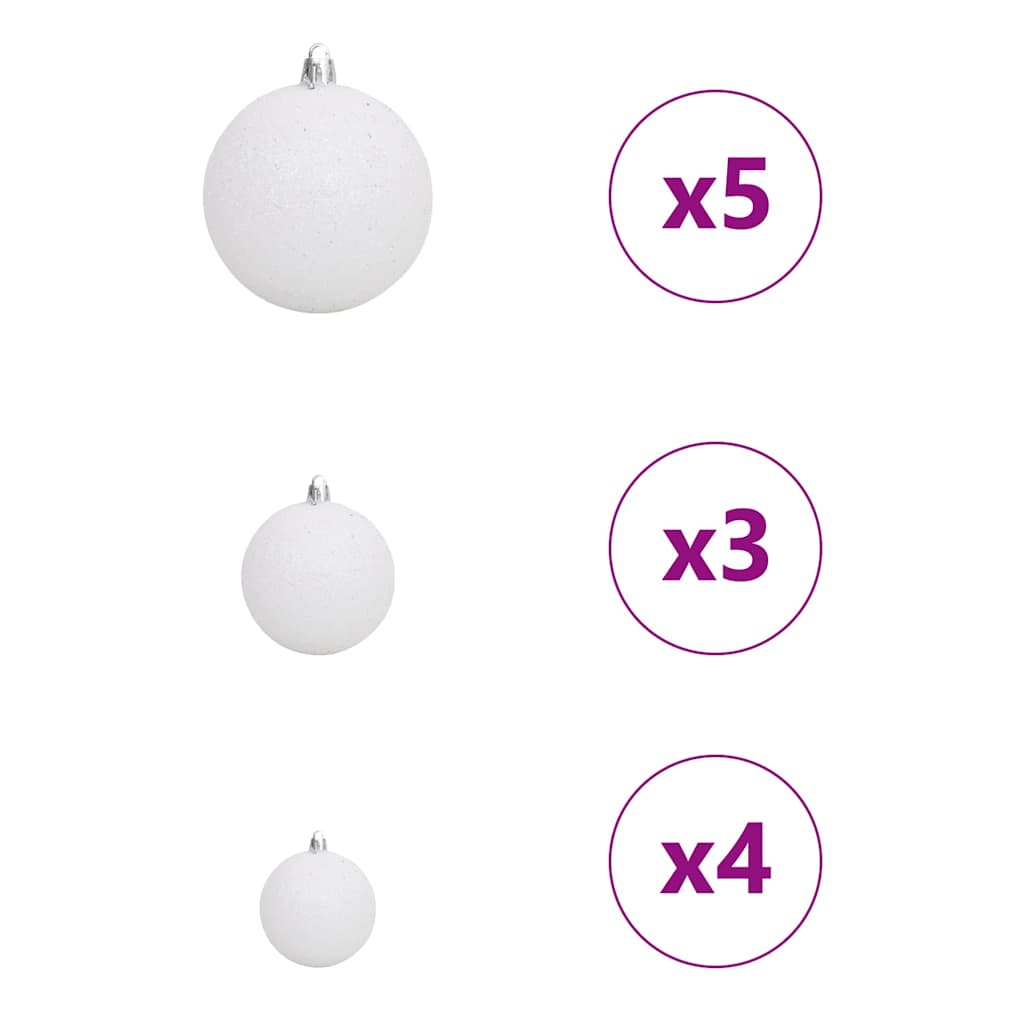 Juletre med 150 LED med stativ Hvit 150 cm PE og stål