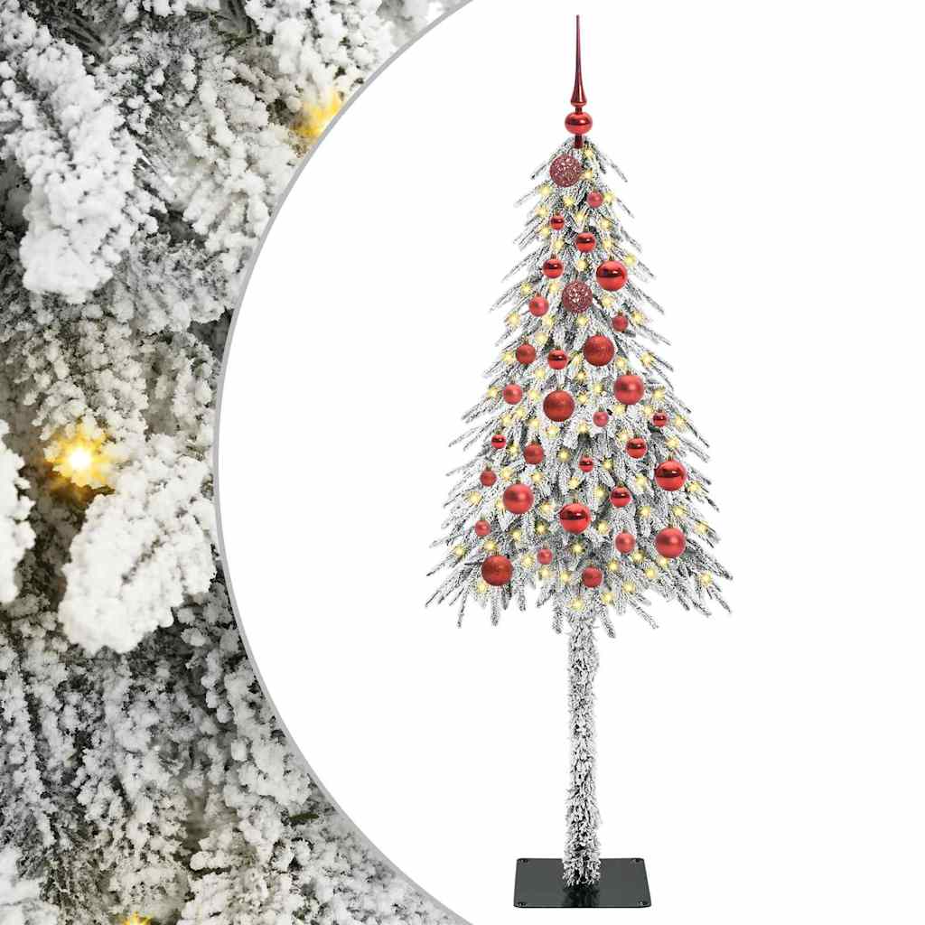 Juletre med 150 LED med stativ Hvit 150 cm PE og stål