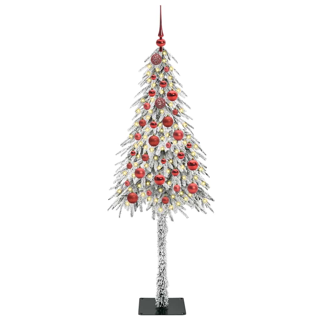 Juletre med 150 LED med stativ Hvit 150 cm PE og stål