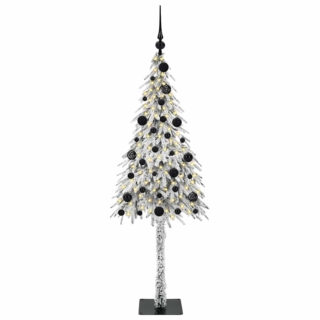Juletre med 150 LED med stativ Hvit 150 cm PE og stål
