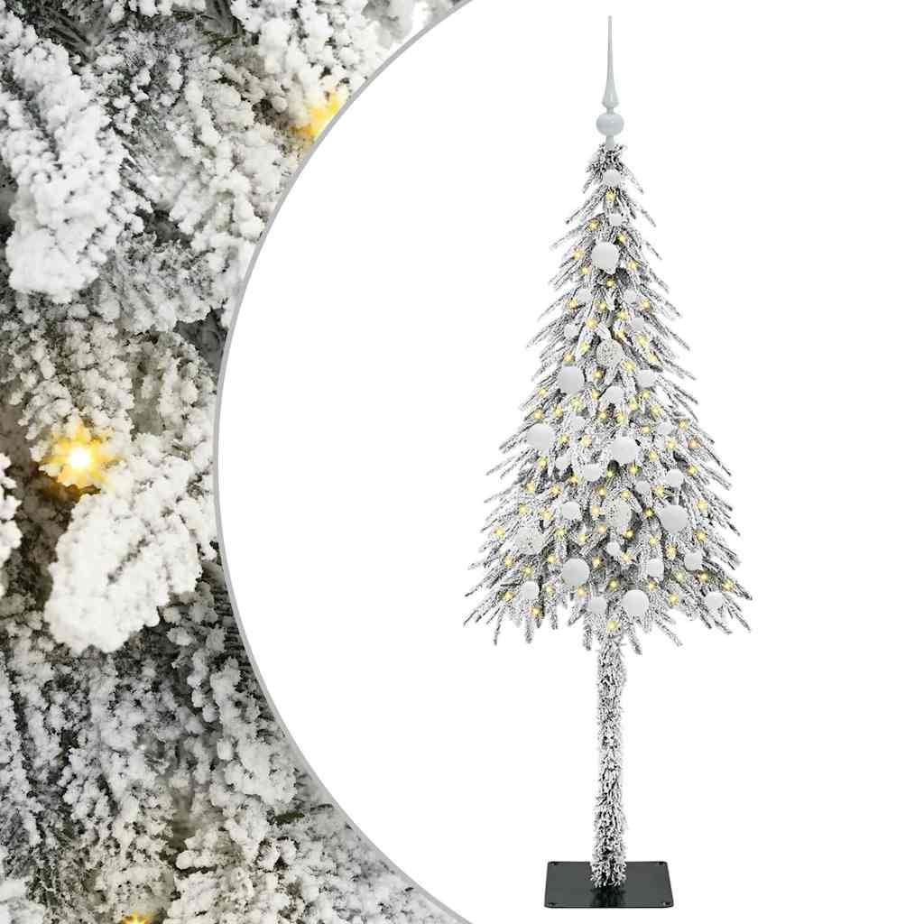 Juletre med 150 LED med stativ Hvit 150 cm PE og stål