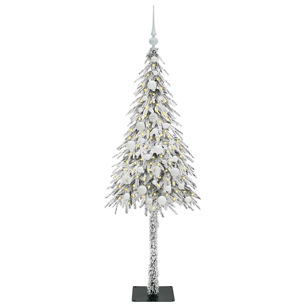 Juletre med 150 LED med stativ Hvit 150 cm PE og stål