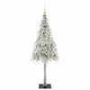 Juletre med 150 LED med stativ Hvit 150 cm PE og stål
