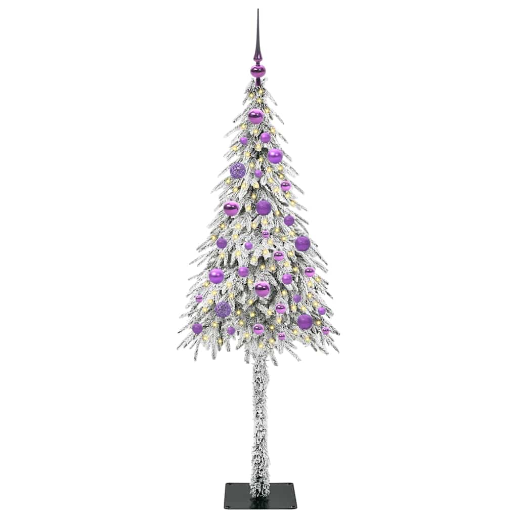 Juletre med 150 LED med stativ Hvit 150 cm PE og stål
