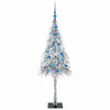 Juletre med 150 LED med stativ Hvit 150 cm PE og stål