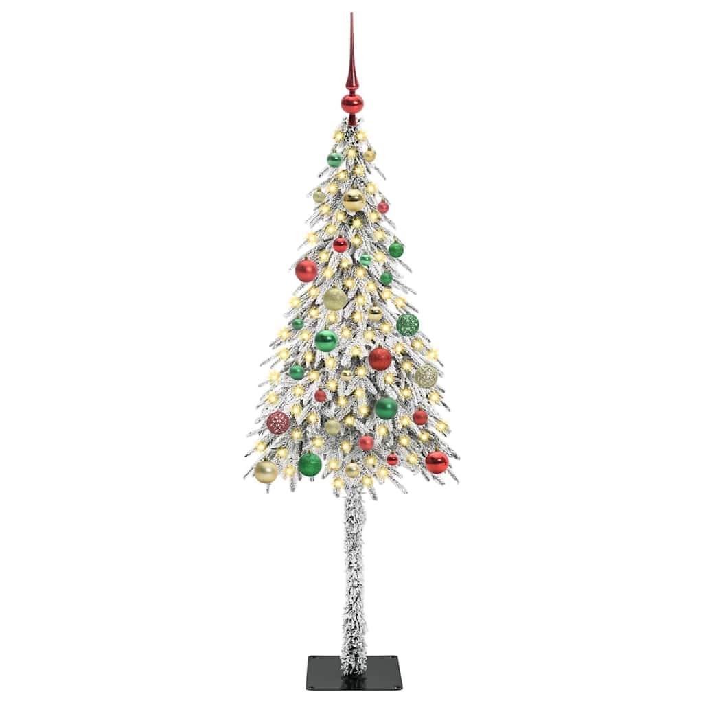 Juletre med 150 LED med stativ Hvit 150 cm PE og stål