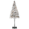 Juletre med 300 LED med stativ Hvit 180 cm PE og stål