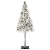 Juletre med 300 LED med stativ Hvit 180 cm PE og stål