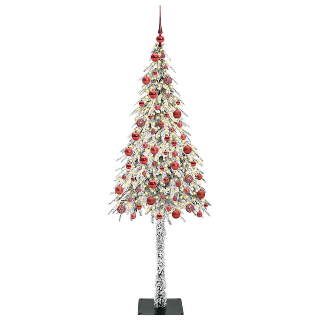 Juletre med 300 LED med stativ Hvit 180 cm PE og stål