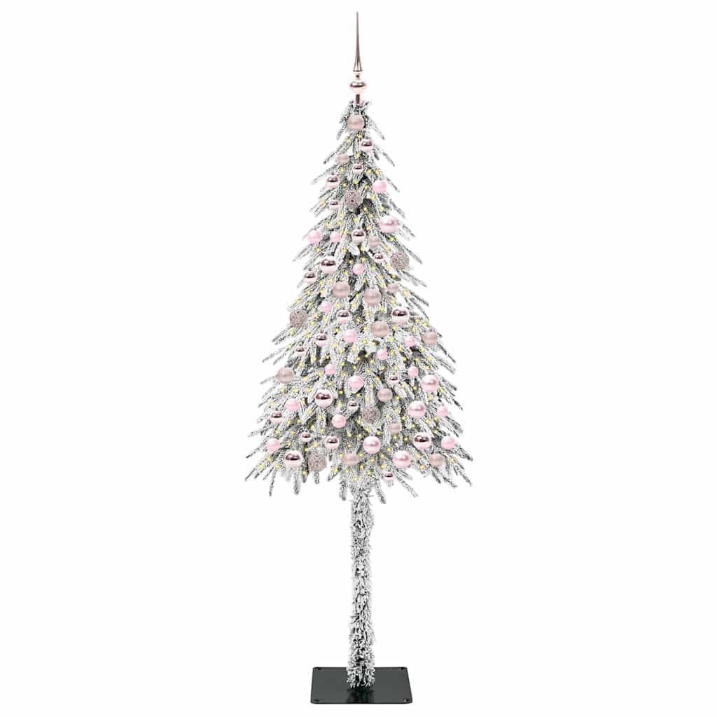 Juletre med 300 LED med stativ Hvit 180 cm PE og stål