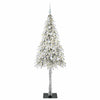 Juletre med 300 LED med stativ Hvit 180 cm PE og stål