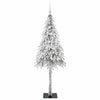 Juletre med 300 LED med stativ Hvit 180 cm PE og stål