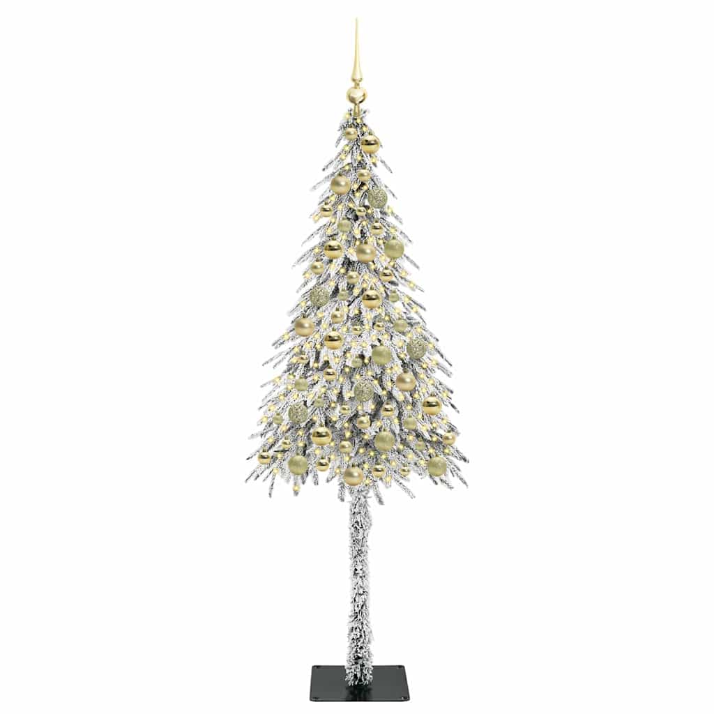 Juletre med 300 LED med stativ Hvit 180 cm PE og stål