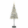 Juletre med 300 LED med stativ Hvit 180 cm PE og stål
