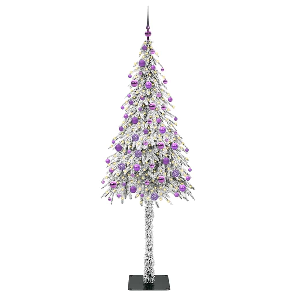 Juletre med 300 LED med stativ Hvit 180 cm PE og stål
