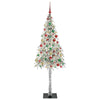 Juletre med 300 LED med stativ Hvit 180 cm PE og stål
