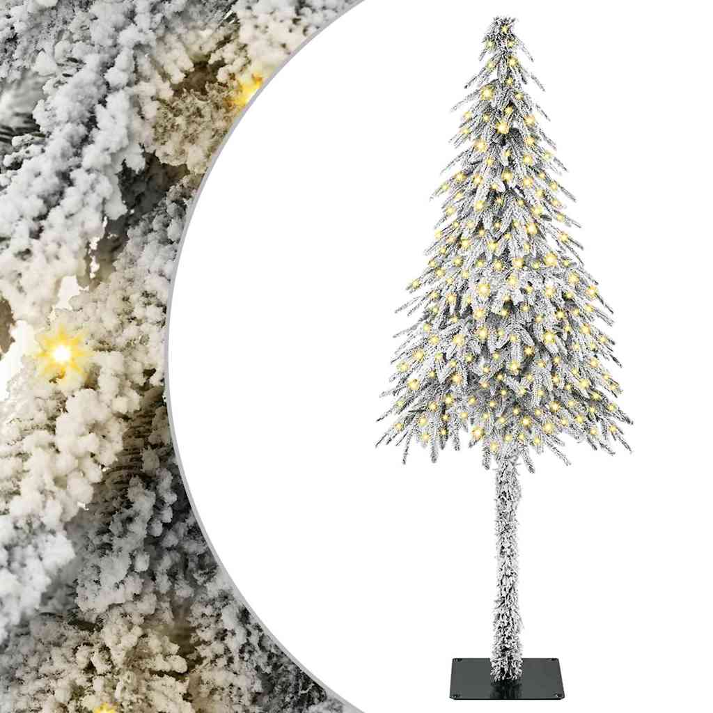 Juletre med 300 LED med stativ Hvit 210 cm PE og stål
