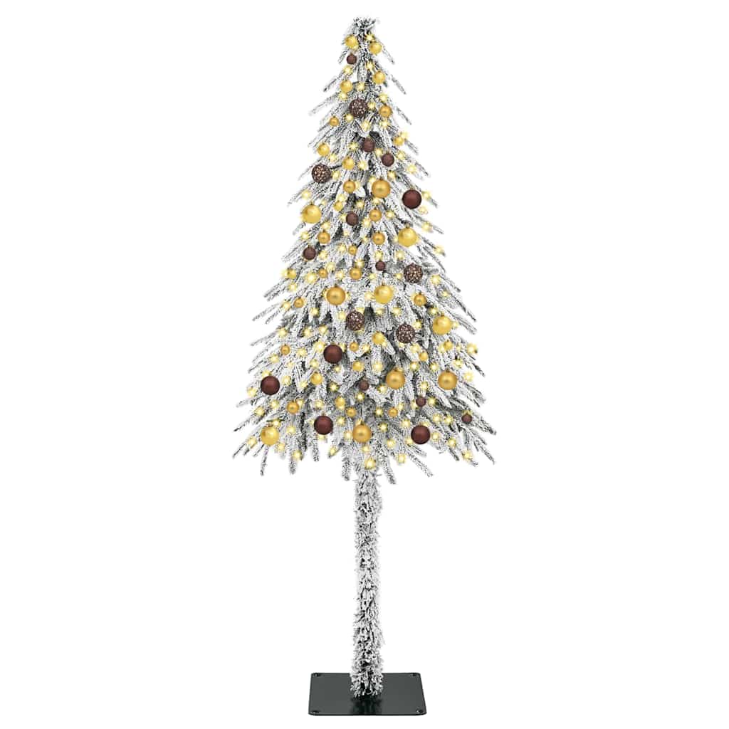 Juletre med 300 LED med stativ Hvit 210 cm PE og stål