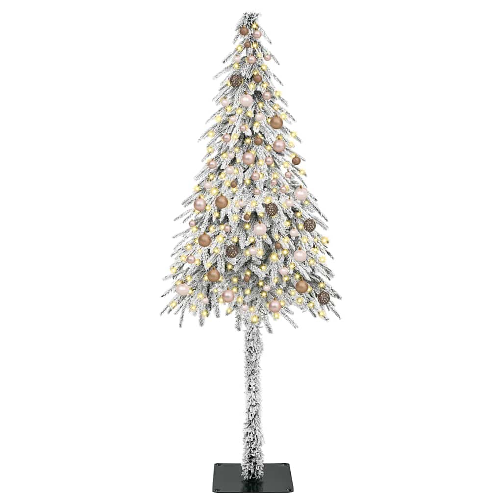Juletre med 300 LED med stativ Hvit 210 cm PE og stål