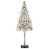 Juletre med 300 LED med stativ Hvit 210 cm PE og stål