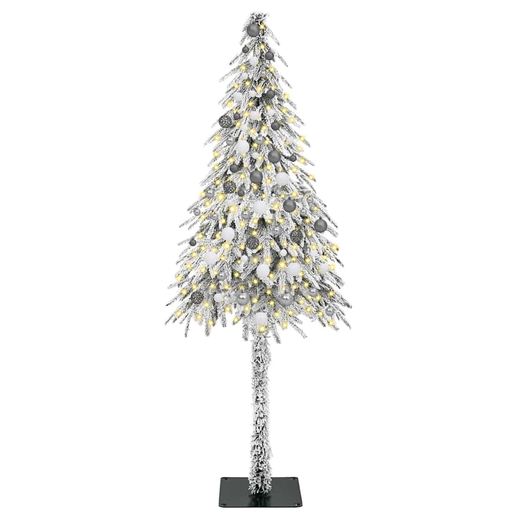 Juletre med 300 LED med stativ Hvit 210 cm PE og stål
