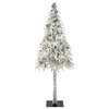 Juletre med 300 LED med stativ Hvit 210 cm PE og stål