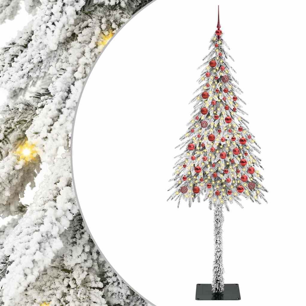 Juletre med 300 LED med stativ Hvit 210 cm PE og stål