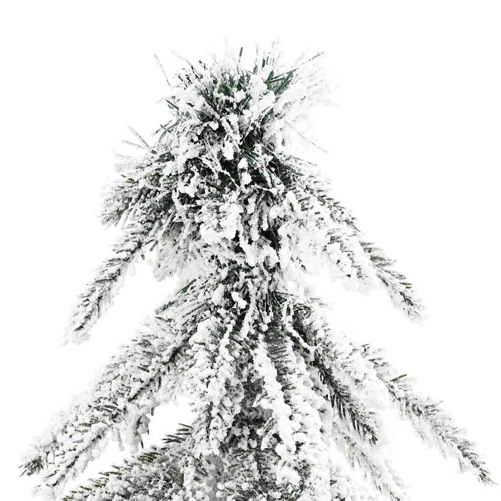 Juletre med 300 LED med stativ Hvit 210 cm PE og stål