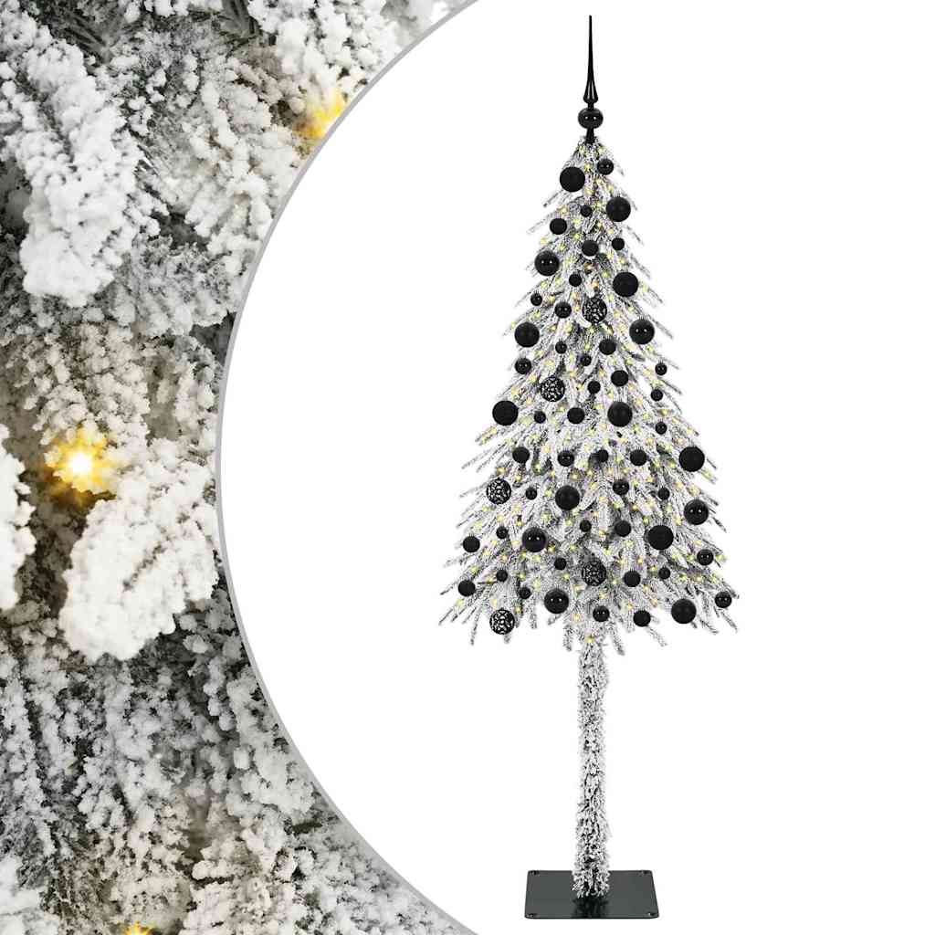 Juletre med 300 LED med stativ Hvit 210 cm PE og stål