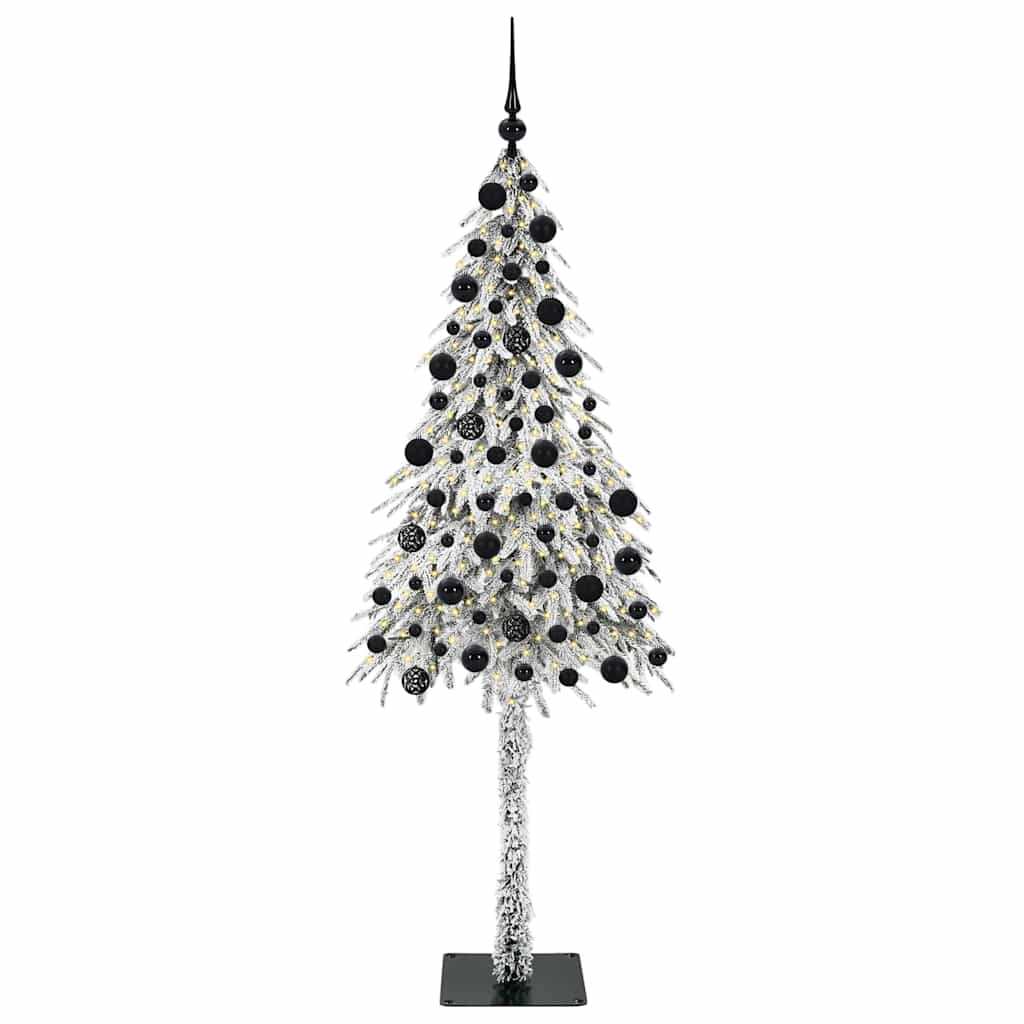 Juletre med 300 LED med stativ Hvit 210 cm PE og stål