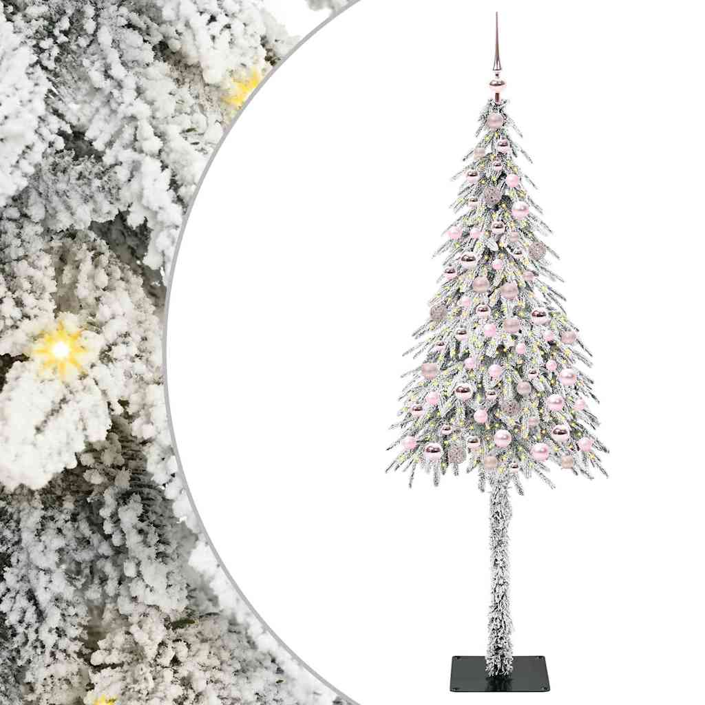 Juletre med 300 LED med stativ Hvit 210 cm PE og stål