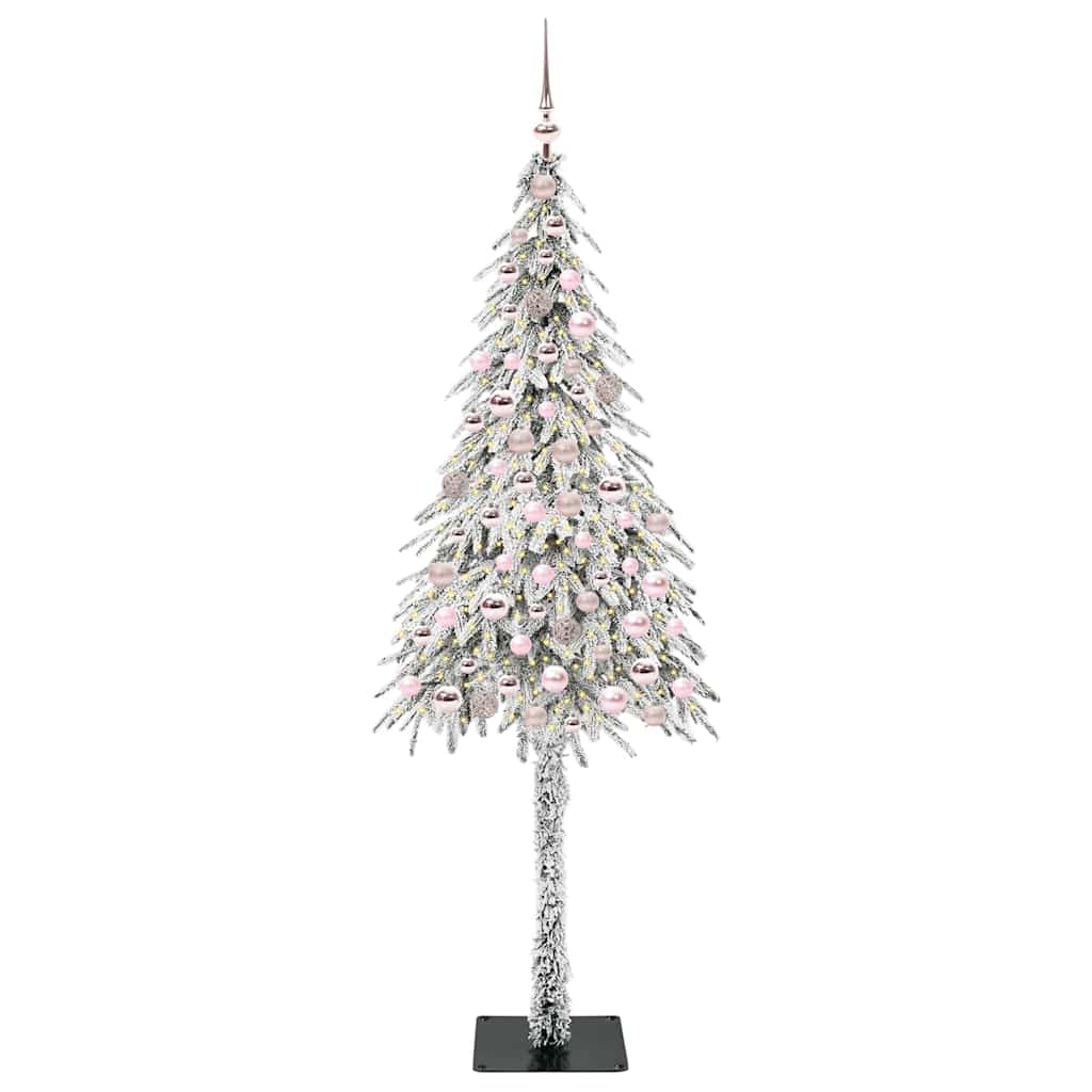 Juletre med 300 LED med stativ Hvit 210 cm PE og stål