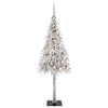 Juletre med 300 LED med stativ Hvit 210 cm PE og stål