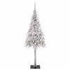 Juletre med 300 LED med stativ Hvit 210 cm PE og stål