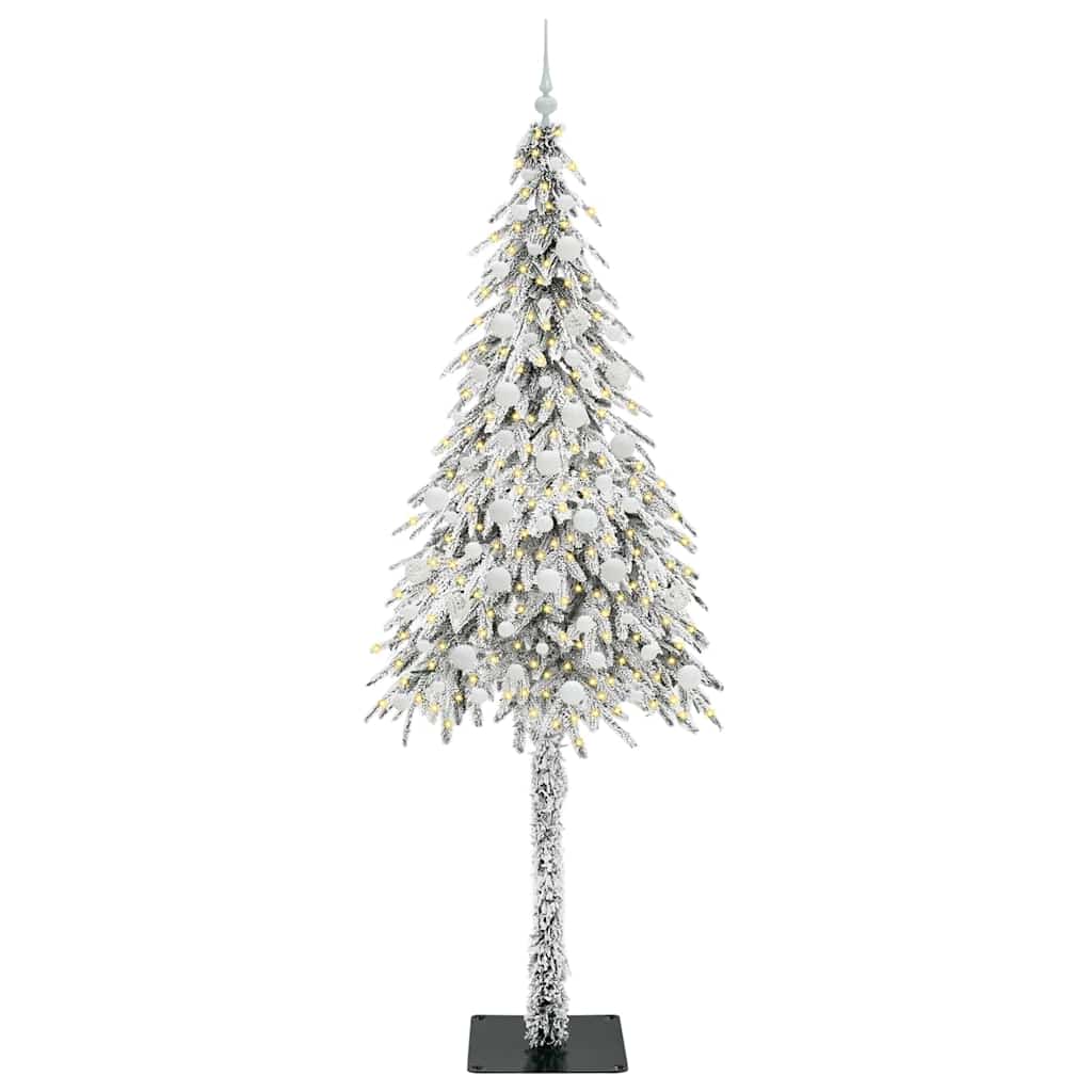 Juletre med 300 LED med stativ Hvit 210 cm PE og stål