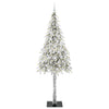 Juletre med 300 LED med stativ Hvit 210 cm PE og stål