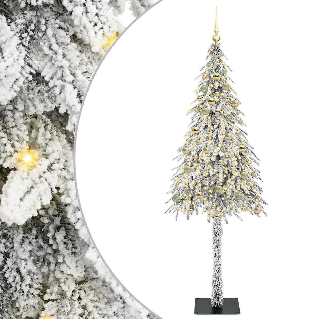 Juletre med 300 LED med stativ Hvit 210 cm PE og stål
