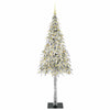 Juletre med 300 LED med stativ Hvit 210 cm PE og stål