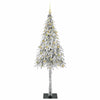 Juletre med 300 LED med stativ Hvit 210 cm PE og stål