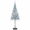 Juletre med 300 LED med stativ Hvit 210 cm PE og stål