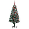 Kunstig juletre med 150 LED grønn 150 cm PVC og Stål og Plast