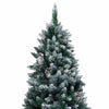 Kunstig juletre med 150 LED grønn 150 cm PVC og Stål og Plast
