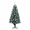 Kunstig juletre med 150 LED grønn 150 cm PVC og Stål og Plast