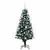 Kunstig juletre med 150 LED grønn 150 cm PVC og Stål og Plast