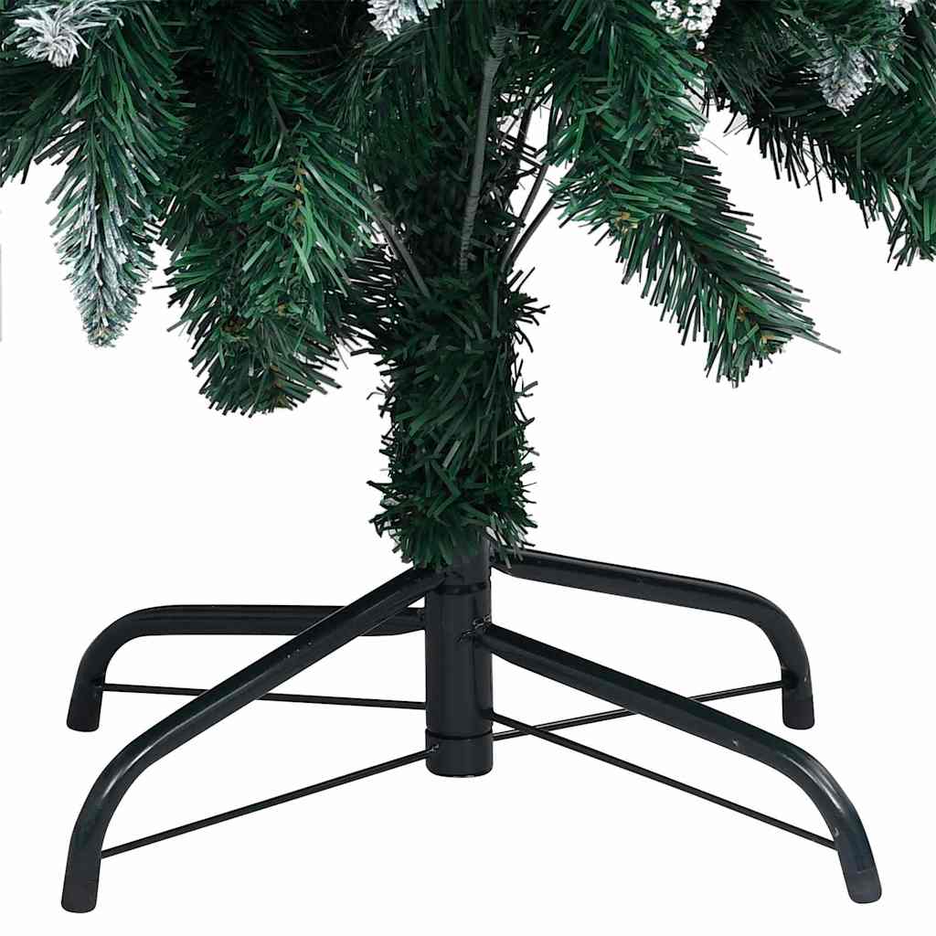 Kunstig juletre med 150 LED grønn 150 cm PVC og Stål og Plast