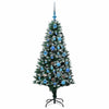 Kunstig juletre med 150 LED grønn 150 cm PVC og Stål og Plast
