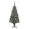 Kunstig juletre med 150 LED grønn 150 cm PVC og Stål og Plast