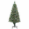 Kunstig juletre med 300 LED grønn 180 cm PVC og Stål og Plast