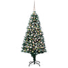 Kunstig juletre med 300 LED grønn 180 cm PVC og Stål og Plast