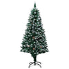 Kunstig juletre med 300 LED grønn 180 cm PVC og Stål og Plast